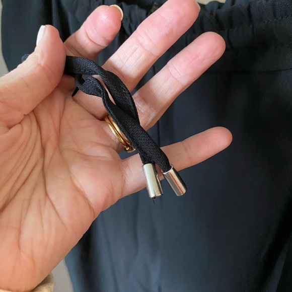 Zara black flowy ankle pants-Size L - Picture 5 of 6